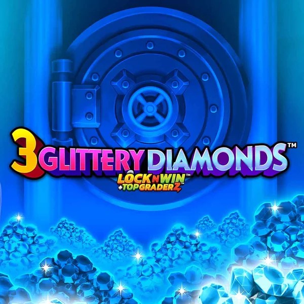 3 Glittery Diamonds logo by PearFiction Studios Spinsy Casino