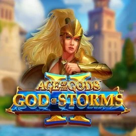 Official Slots logo: Age Of The Gods: God Of Storms 2 by Playtech at Spinsy Casino