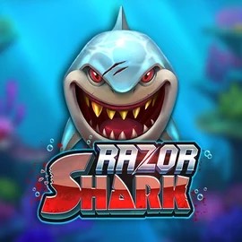 Razor Shark slot logo by Push Gaming at Spinsy CasinoRazor Shark
